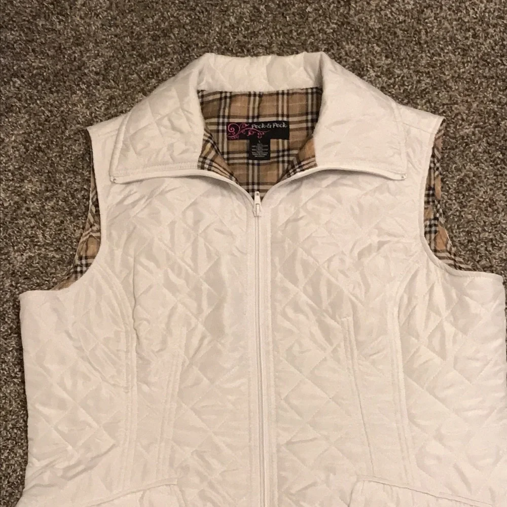 Peck & Peck zippered vest size Large